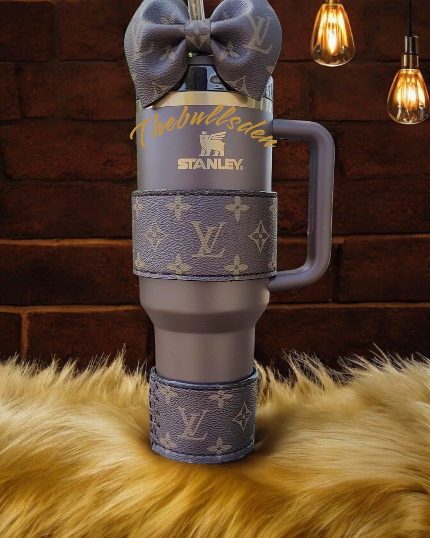 LV Stanley Chocolate Gold Leather (Full set)