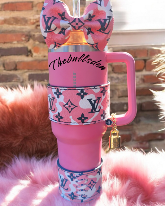 Stanley LV Pink Camo Leather Set