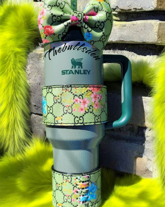 Stanley GG Green Floral Leather Set